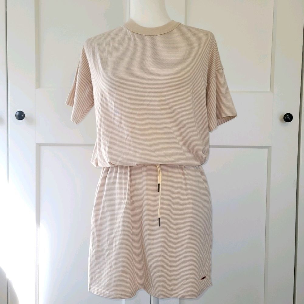 n:PHILANTHROPY flores dress in gold dust stripe